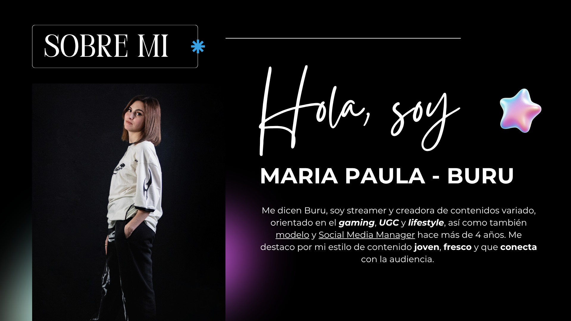 Portfolio de contenido UGC, gaming y lifestyle.