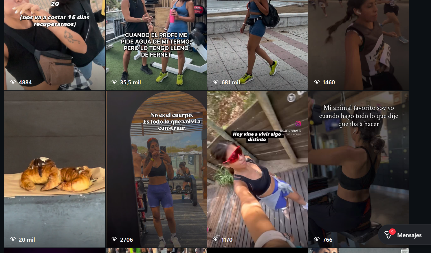 Contenido en Instagram: fitness, running y humor