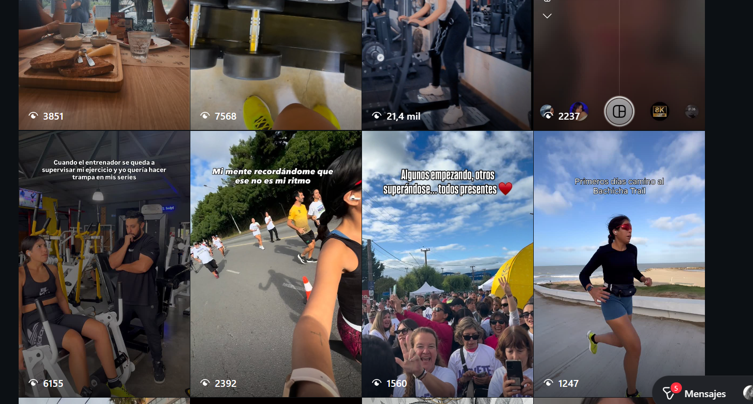 Contenido que combina fitness con humor