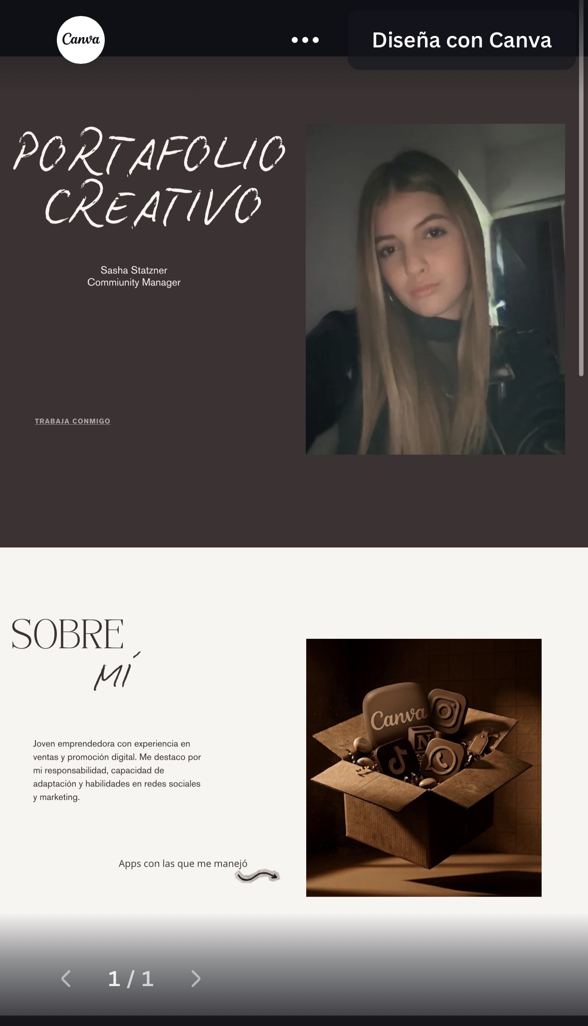 Portafolio UGC y creadora de contenido